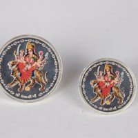 round-durga-maa-coins